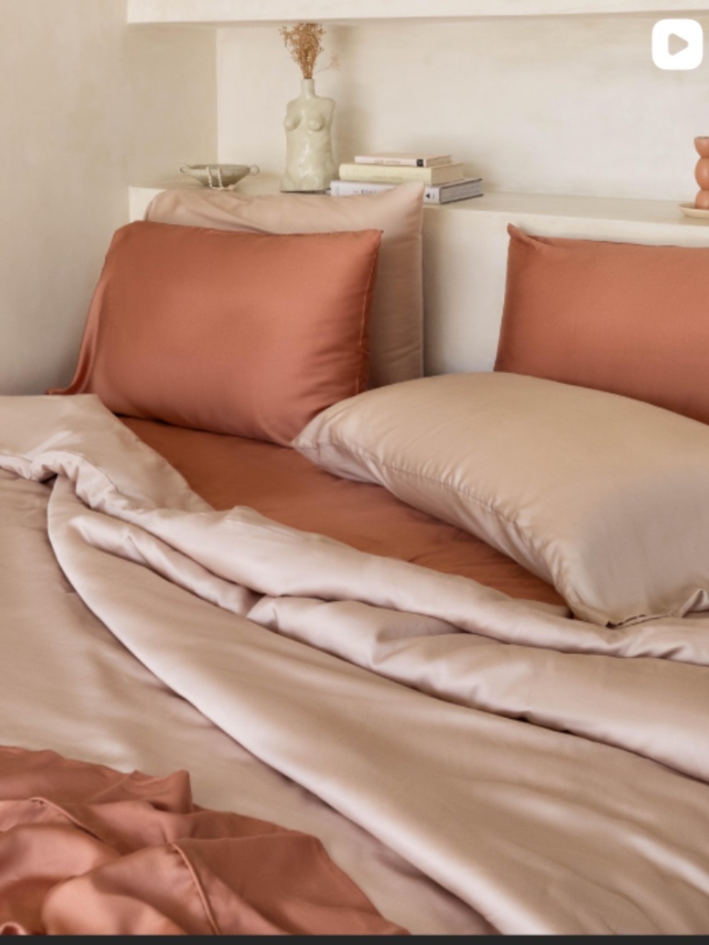 NEW, ETTITUDE Signature Bamboo Pillowcase Set of 2, Queen, Sand